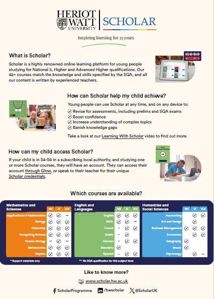Scholar ParentCarer Flyer